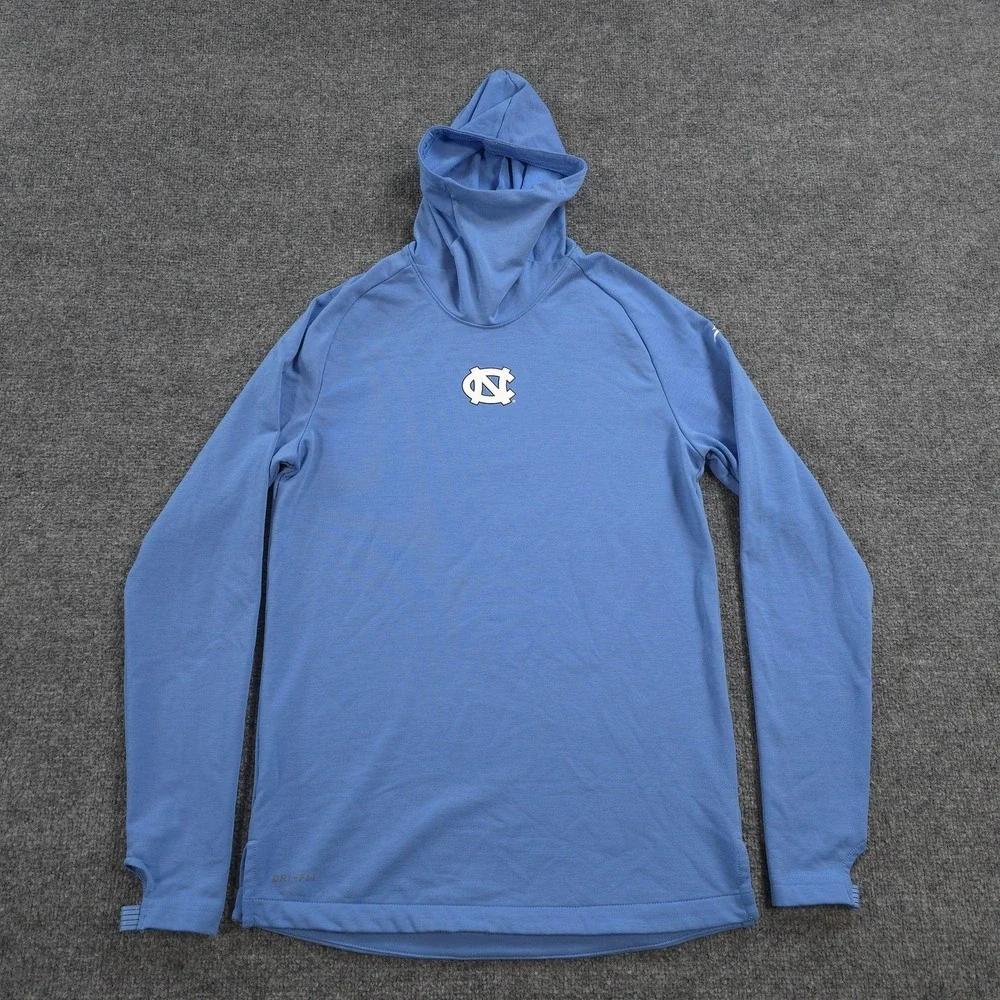 North Carolina Tar Heels Hoodie Mens M Blue NCAA Basketball Jordan Dri Fit